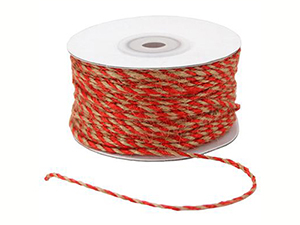 Twisted Jute: 50 yds - Red/Kraft